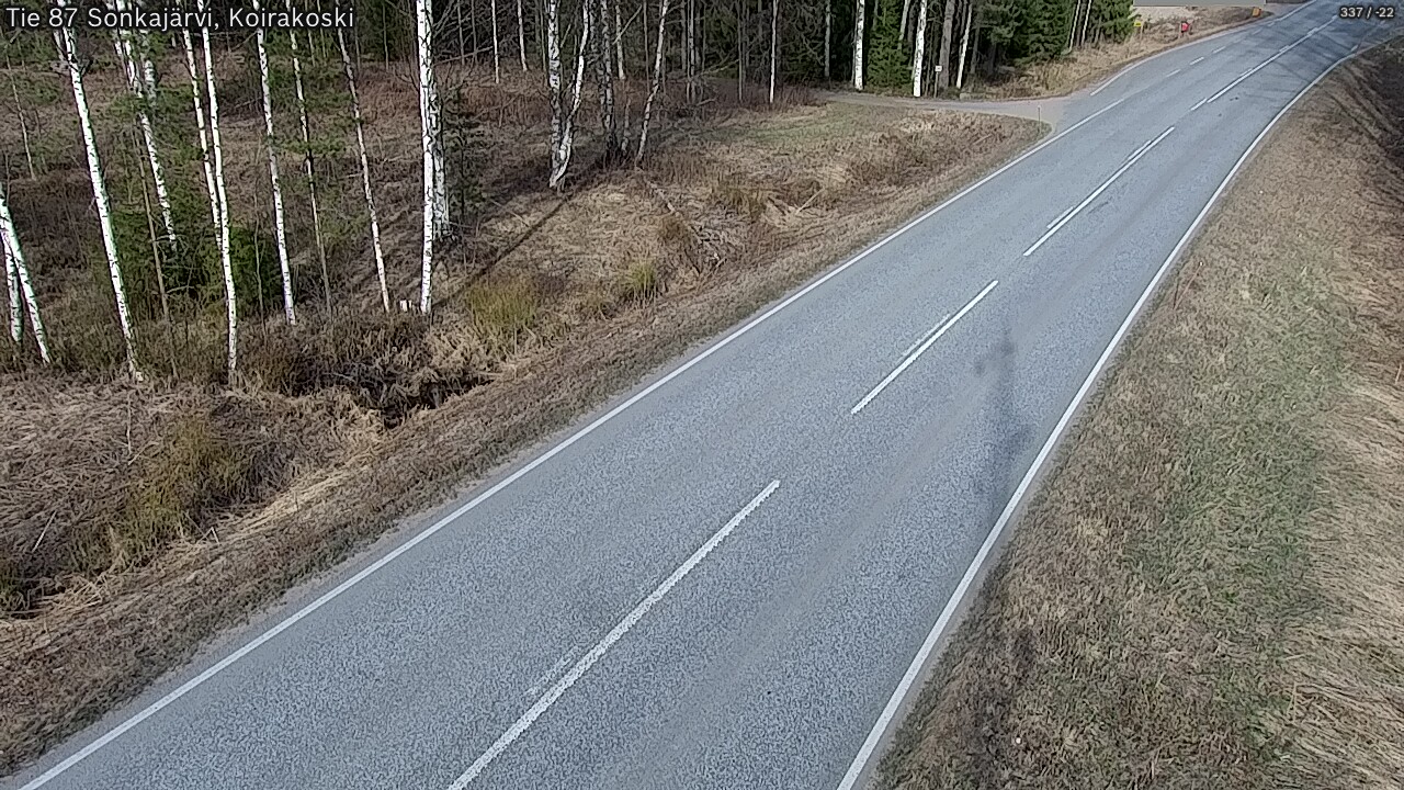 Weather Camera Image Road 87 Sonkajärvi, Koirakoski, Sonkajärvi, Pohjois-Savo