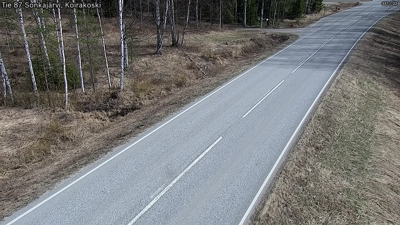 Weather Camera Image Road 87 Sonkajärvi, Koirakoski, Sonkajärvi, Pohjois-Savo