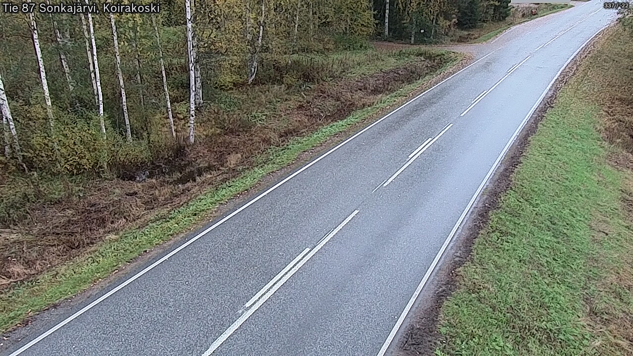 Weather Camera Image Väg 87 Sonkajärvi, Koirakosk, Sonkajärvi, Pohjois-Savo