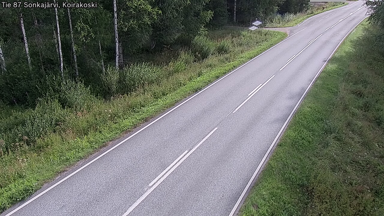 Weather Camera Image Väg 87 Sonkajärvi, Koirakosk, Sonkajärvi, Pohjois-Savo
