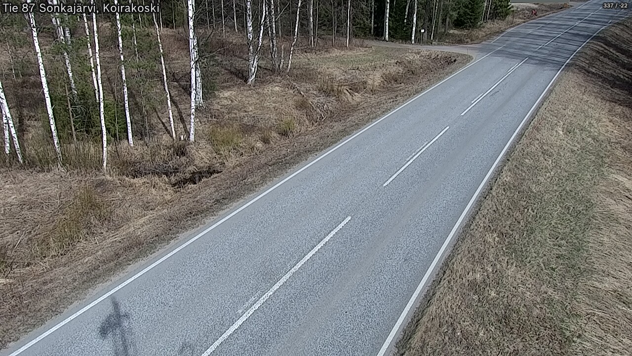 Weather Camera Image Road 87 Sonkajärvi, Koirakoski, Sonkajärvi, Pohjois-Savo