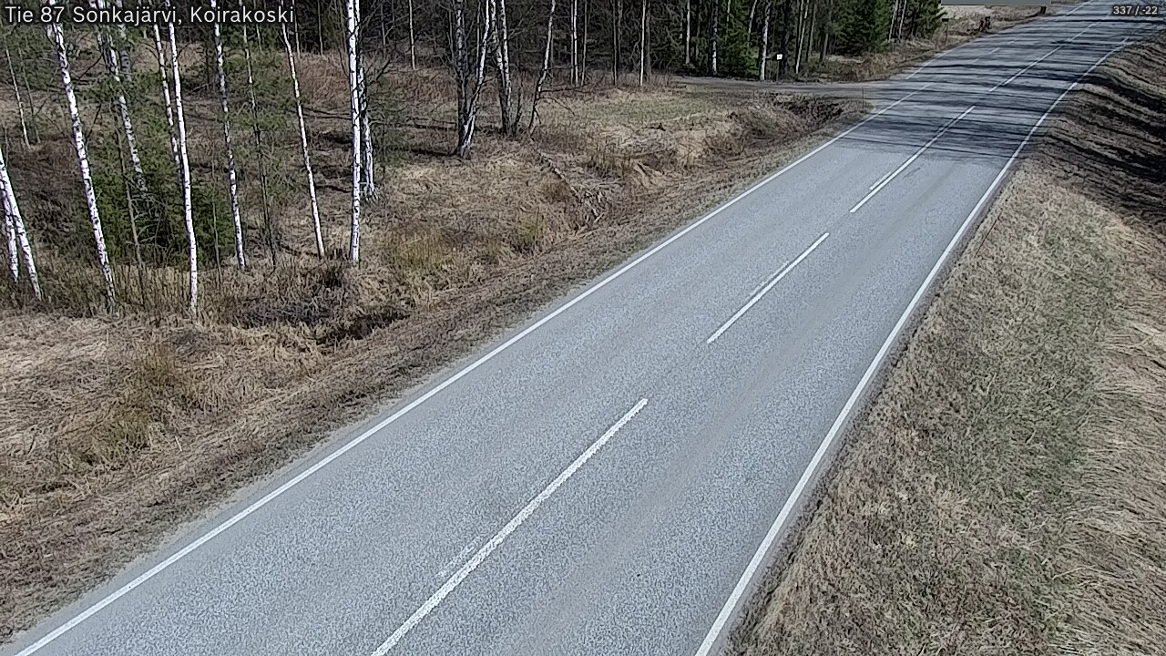 Weather Camera Image Road 87 Sonkajärvi, Koirakoski, Sonkajärvi, Pohjois-Savo