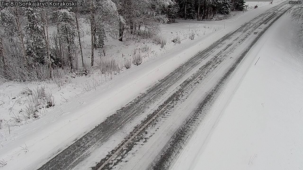 Weather Camera Image Road 87 Sonkajärvi, Koirakoski, Sonkajärvi, Pohjois-Savo