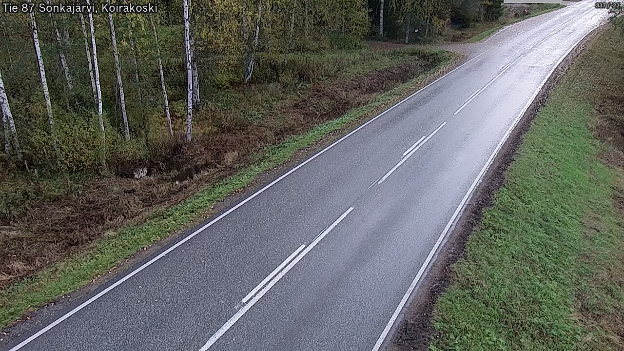 Weather Camera Image Väg 87 Sonkajärvi, Koirakosk, Sonkajärvi, Pohjois-Savo