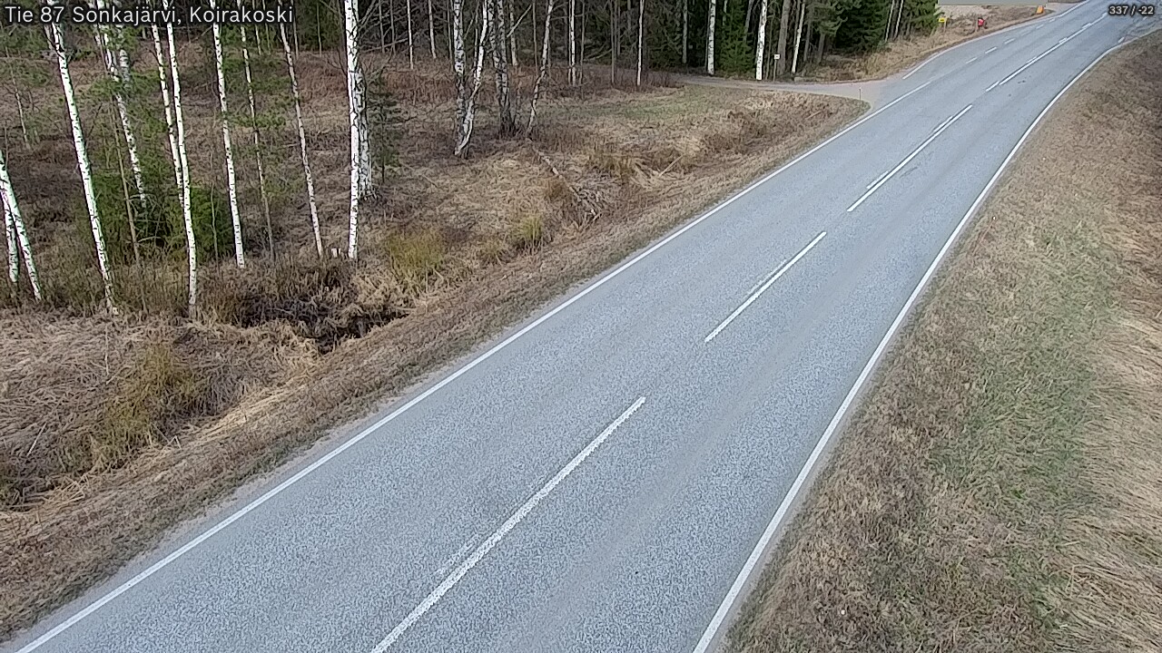 Weather Camera Image Road 87 Sonkajärvi, Koirakoski, Sonkajärvi, Pohjois-Savo