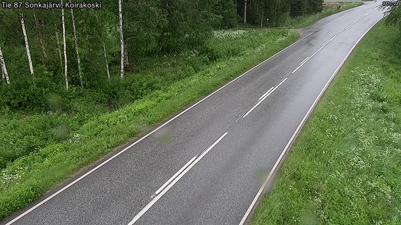 Weather Camera Image Väg 87 Sonkajärvi, Koirakosk, Sonkajärvi, Pohjois-Savo