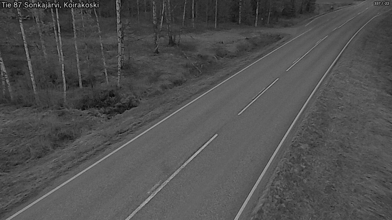 Weather Camera Image Road 87 Sonkajärvi, Koirakoski, Sonkajärvi, Pohjois-Savo