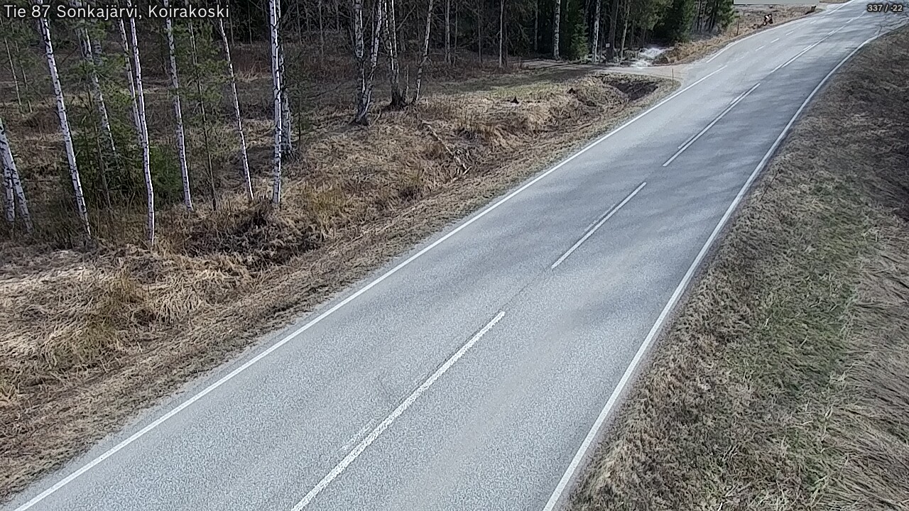 Weather Camera Image Road 87 Sonkajärvi, Koirakoski, Sonkajärvi, Pohjois-Savo