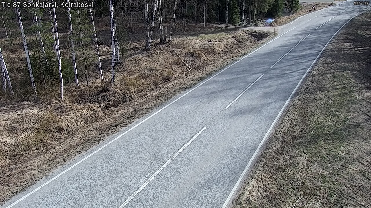 Weather Camera Image Road 87 Sonkajärvi, Koirakoski, Sonkajärvi, Pohjois-Savo