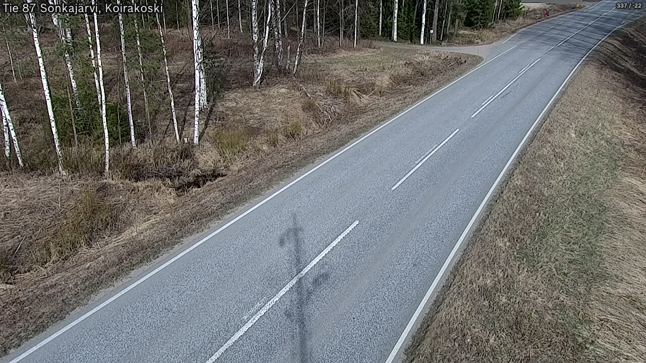 Weather Camera Image Road 87 Sonkajärvi, Koirakoski, Sonkajärvi, Pohjois-Savo