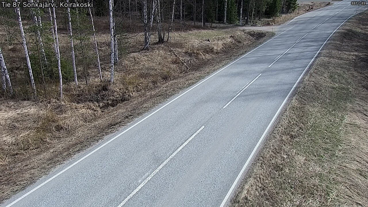 Weather Camera Image Road 87 Sonkajärvi, Koirakoski, Sonkajärvi, Pohjois-Savo