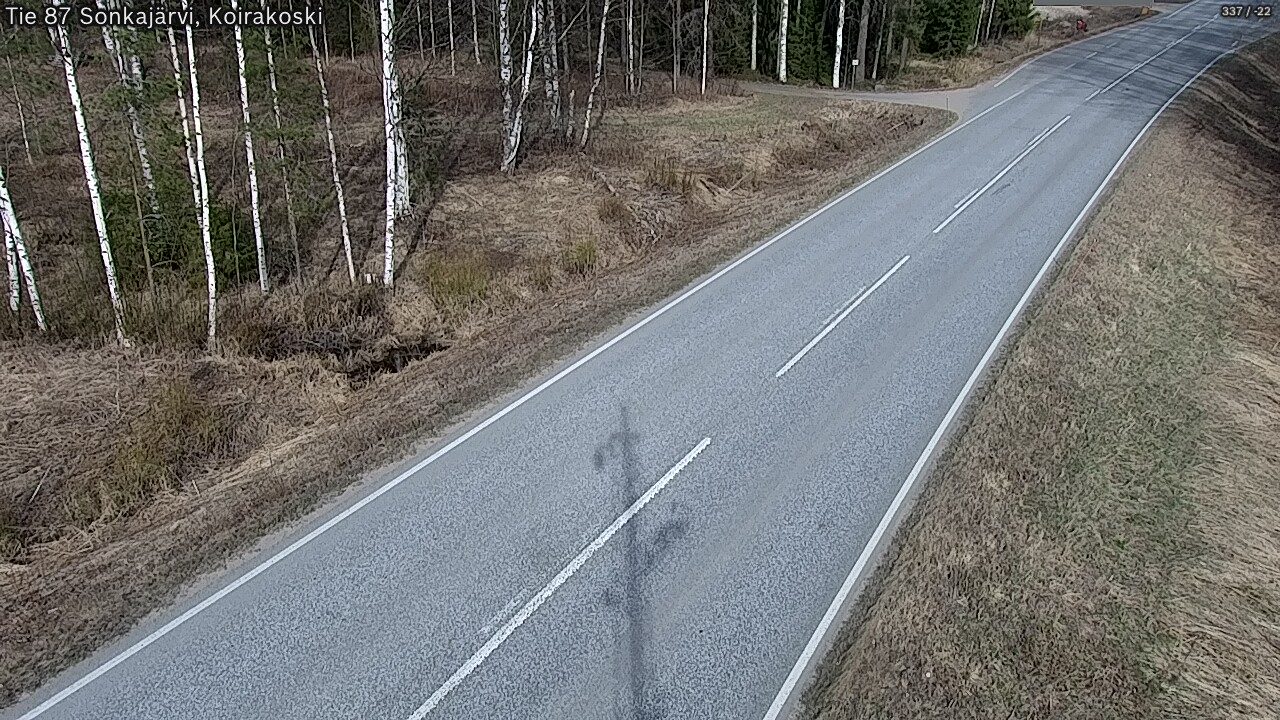 Weather Camera Image Road 87 Sonkajärvi, Koirakoski, Sonkajärvi, Pohjois-Savo