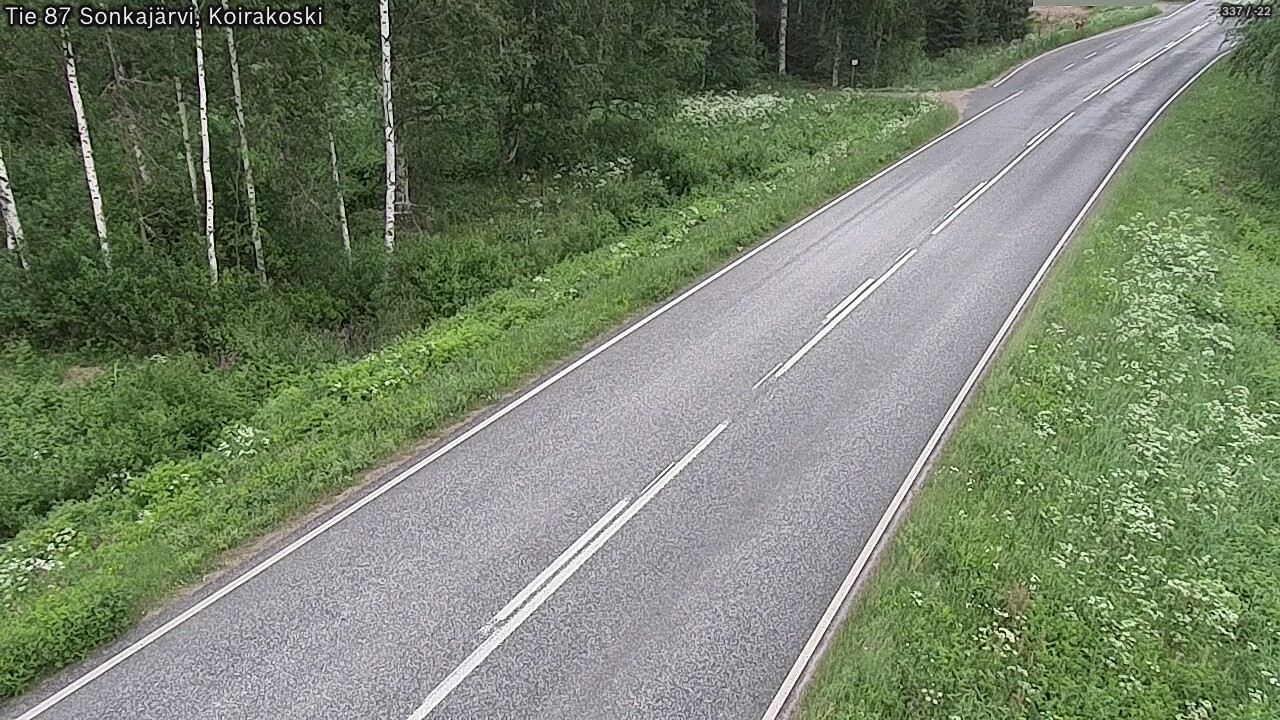 Weather Camera Image Road 87 Sonkajärvi, Koirakoski, Sonkajärvi, Pohjois-Savo