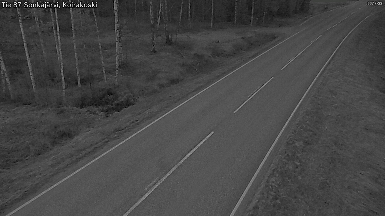 Weather Camera Image Road 87 Sonkajärvi, Koirakoski, Sonkajärvi, Pohjois-Savo
