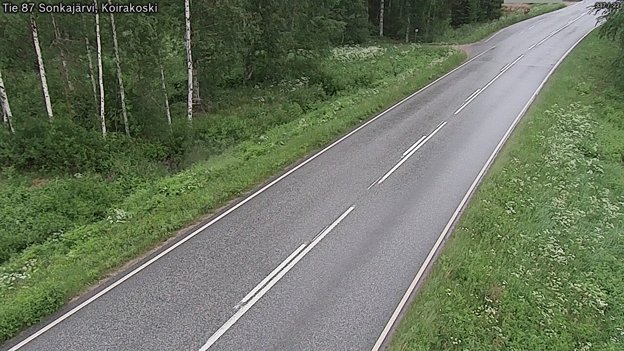 Weather Camera Image Road 87 Sonkajärvi, Koirakoski, Sonkajärvi, Pohjois-Savo