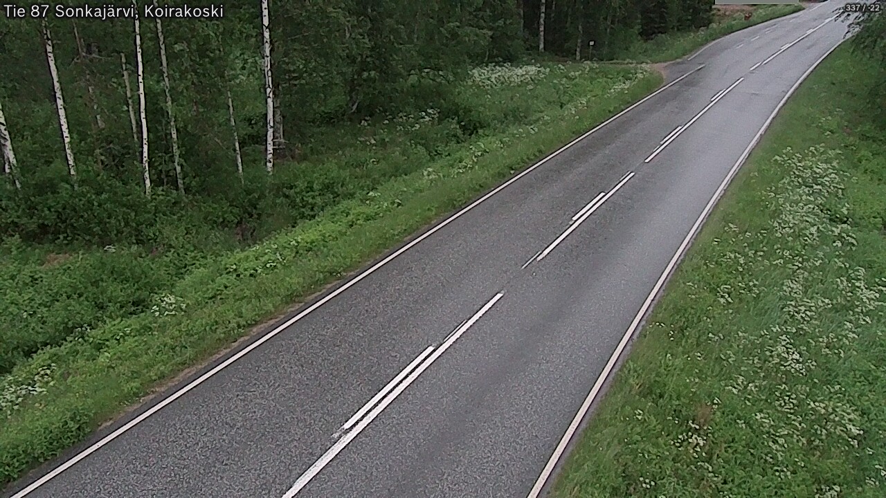 Weather Camera Image Road 87 Sonkajärvi, Koirakoski, Sonkajärvi, Pohjois-Savo