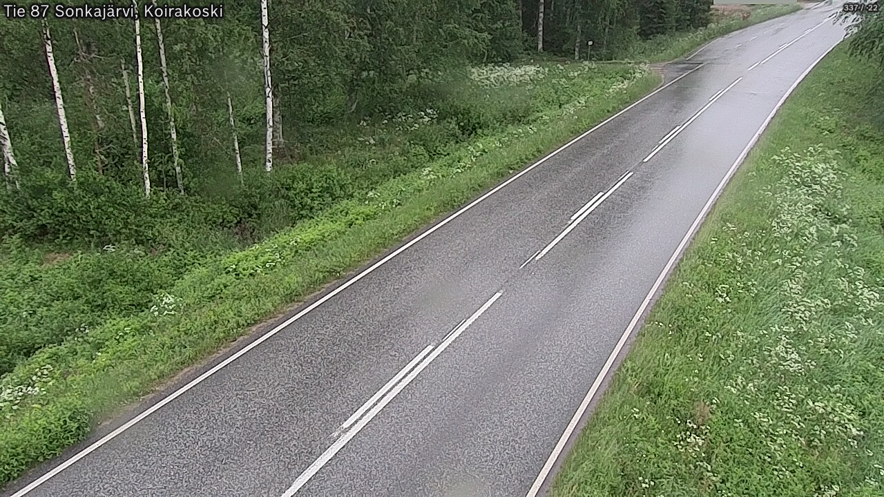 Weather Camera Image Road 87 Sonkajärvi, Koirakoski, Sonkajärvi, Pohjois-Savo