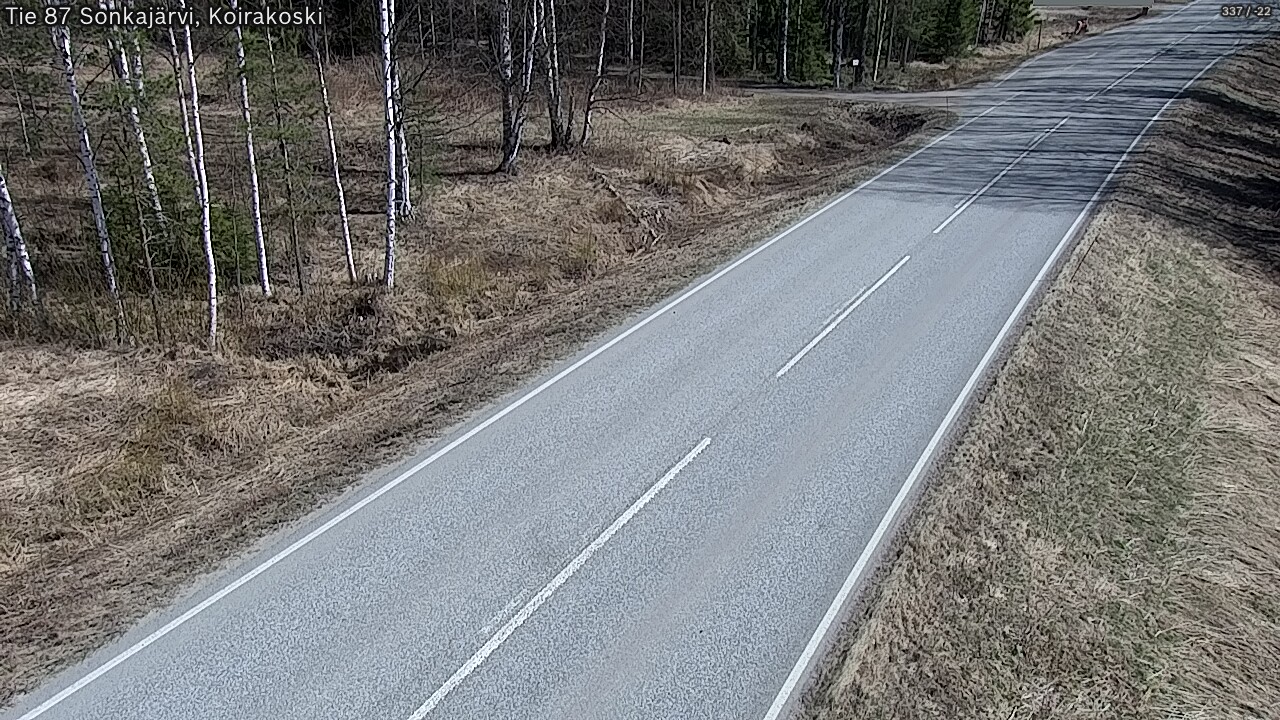 Weather Camera Image Road 87 Sonkajärvi, Koirakoski, Sonkajärvi, Pohjois-Savo