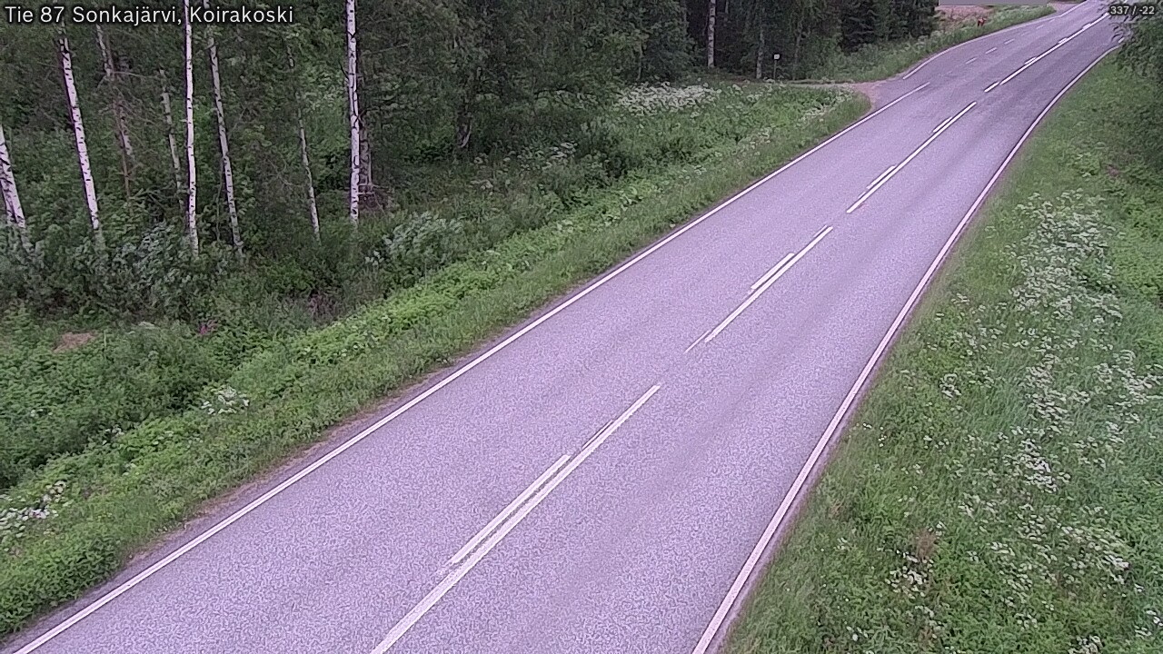 Weather Camera Image Road 87 Sonkajärvi, Koirakoski, Sonkajärvi, Pohjois-Savo