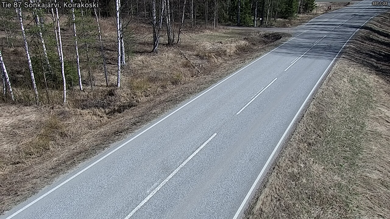 Weather Camera Image Road 87 Sonkajärvi, Koirakoski, Sonkajärvi, Pohjois-Savo