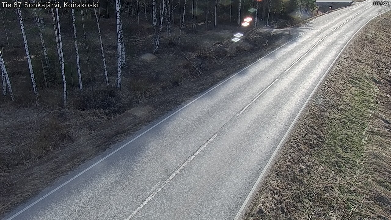 Weather Camera Image Road 87 Sonkajärvi, Koirakoski, Sonkajärvi, Pohjois-Savo