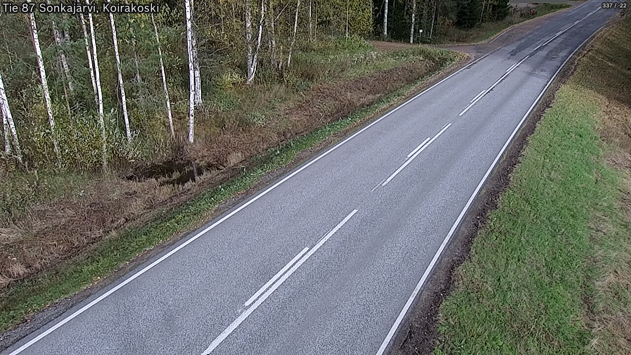 Weather Camera Image Road 87 Sonkajärvi, Koirakoski, Sonkajärvi, Pohjois-Savo