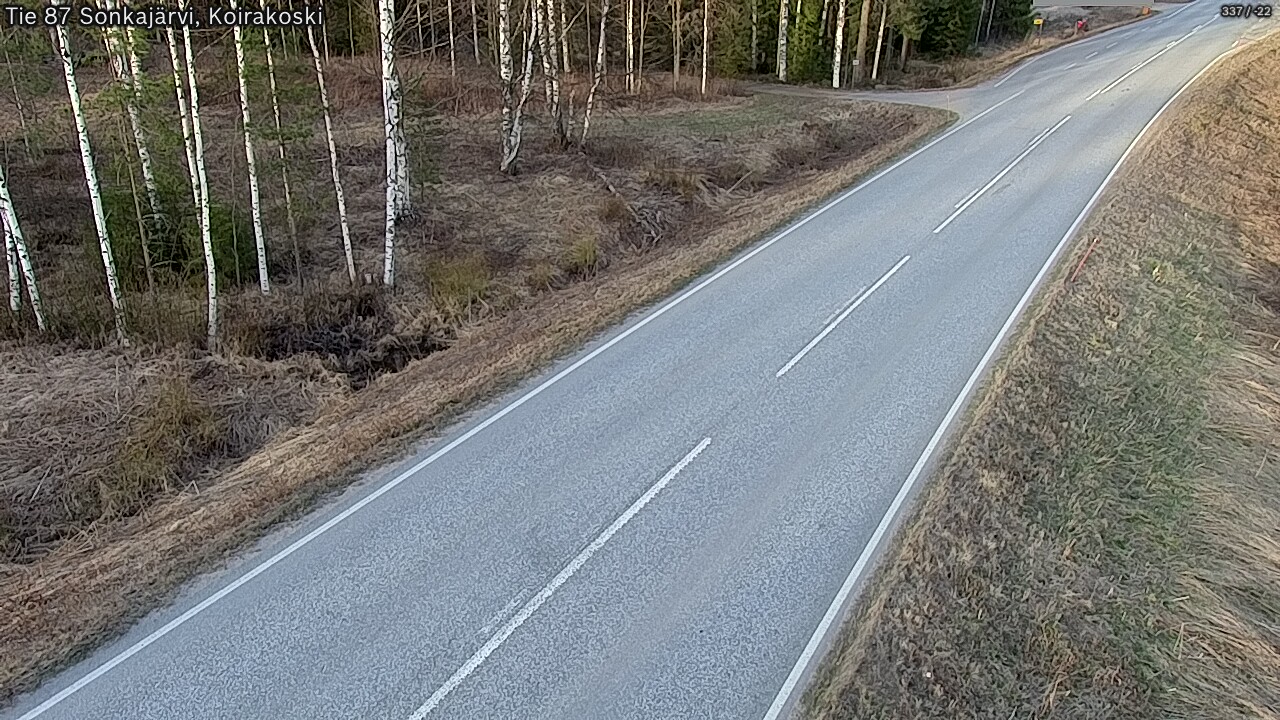 Weather Camera Image Road 87 Sonkajärvi, Koirakoski, Sonkajärvi, Pohjois-Savo