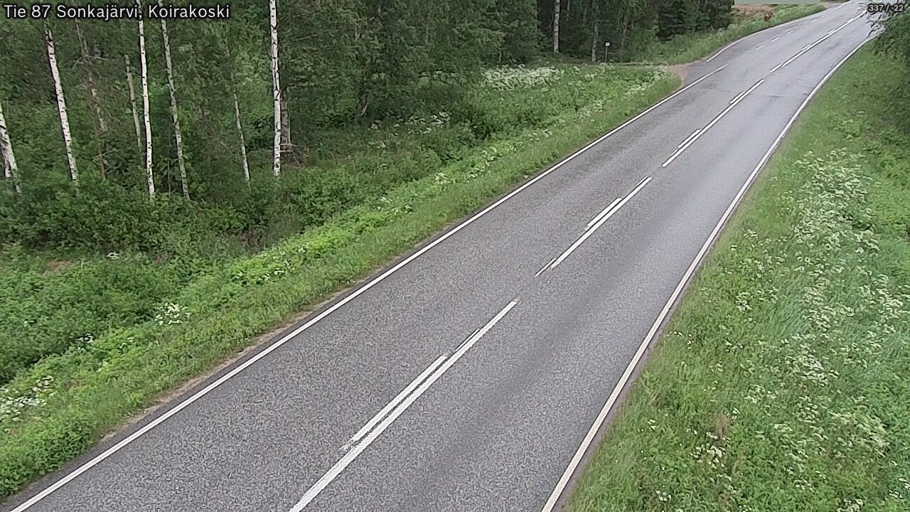 Weather Camera Image Road 87 Sonkajärvi, Koirakoski, Sonkajärvi, Pohjois-Savo