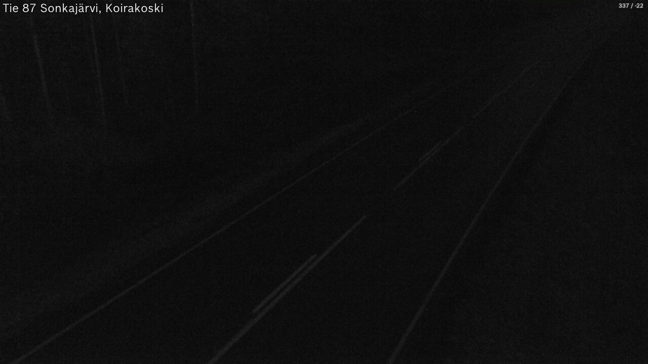 Weather Camera Image Väg 87 Sonkajärvi, Koirakosk, Sonkajärvi, Pohjois-Savo