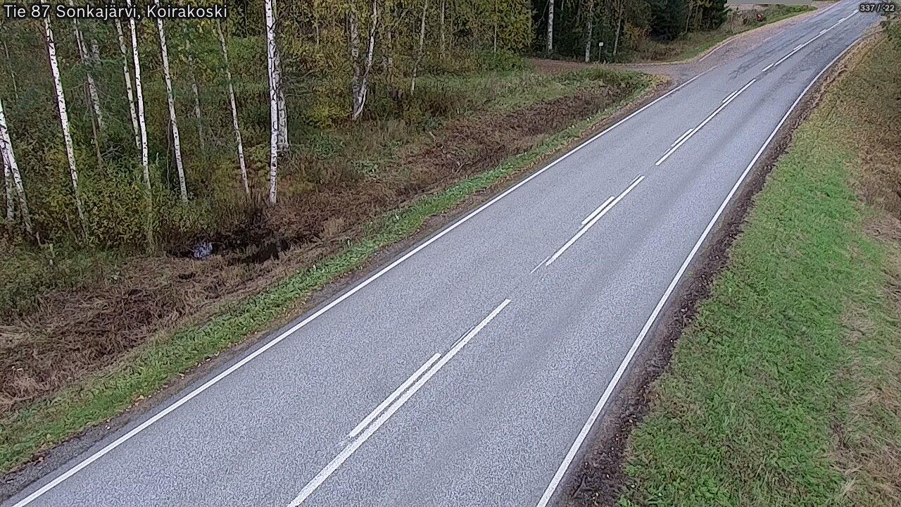 Weather Camera Image Road 87 Sonkajärvi, Koirakoski, Sonkajärvi, Pohjois-Savo