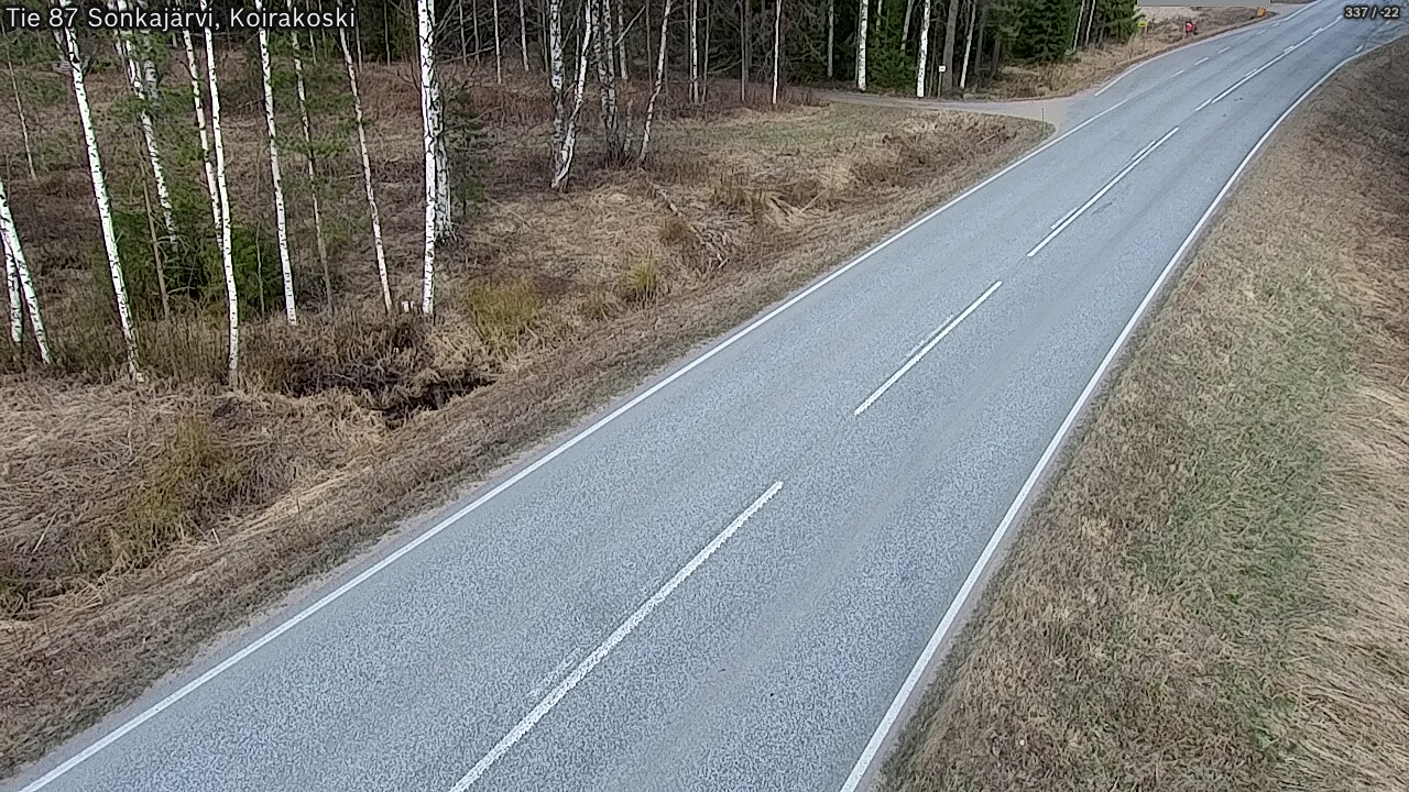 Weather Camera Image Road 87 Sonkajärvi, Koirakoski, Sonkajärvi, Pohjois-Savo