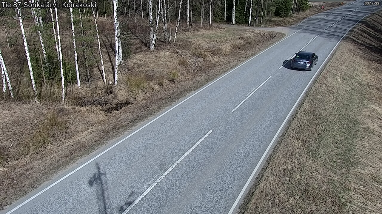 Weather Camera Image Road 87 Sonkajärvi, Koirakoski, Sonkajärvi, Pohjois-Savo