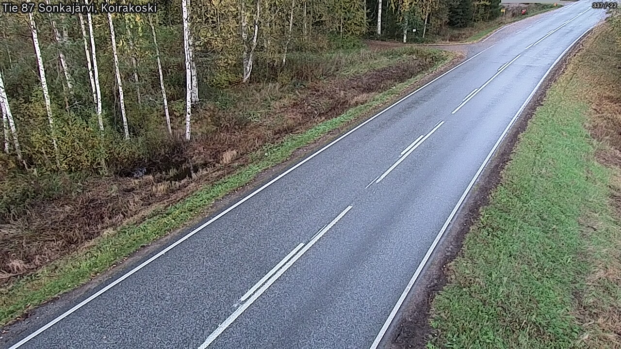 Weather Camera Image Väg 87 Sonkajärvi, Koirakosk, Sonkajärvi, Pohjois-Savo