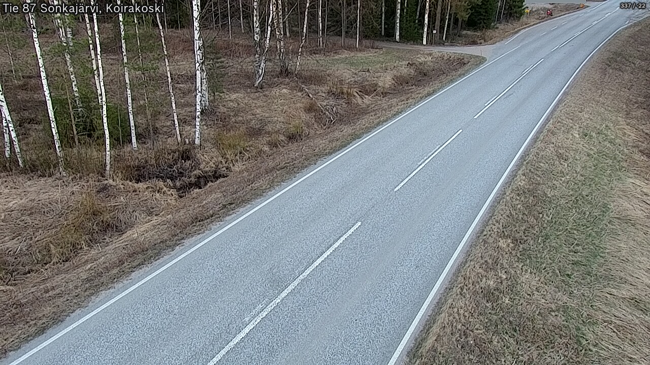 Weather Camera Image Road 87 Sonkajärvi, Koirakoski, Sonkajärvi, Pohjois-Savo