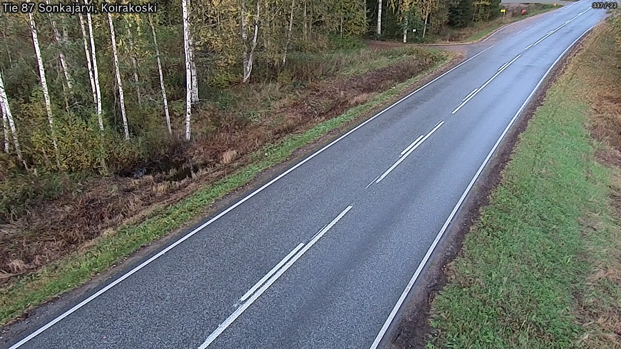 Weather Camera Image Väg 87 Sonkajärvi, Koirakosk, Sonkajärvi, Pohjois-Savo