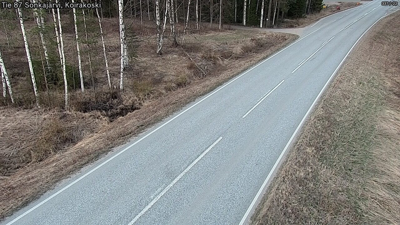 Weather Camera Image Road 87 Sonkajärvi, Koirakoski, Sonkajärvi, Pohjois-Savo