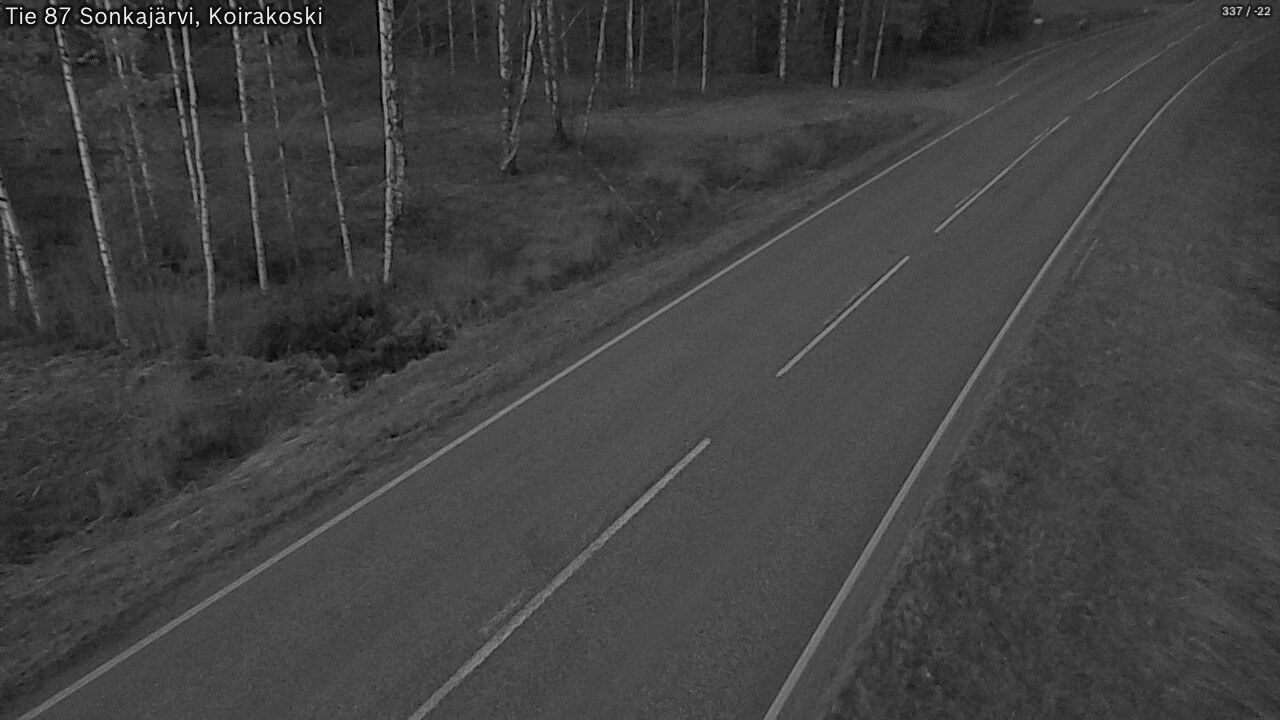 Weather Camera Image Road 87 Sonkajärvi, Koirakoski, Sonkajärvi, Pohjois-Savo