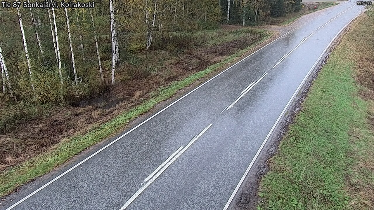 Weather Camera Image Väg 87 Sonkajärvi, Koirakosk, Sonkajärvi, Pohjois-Savo