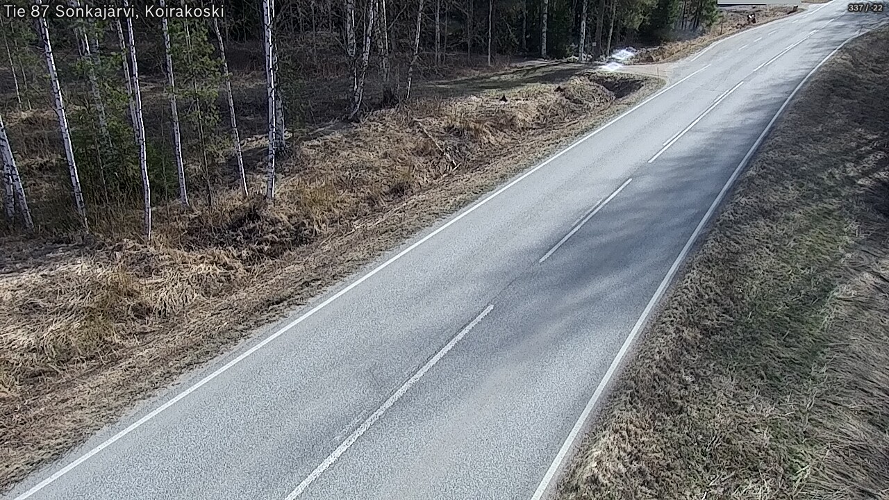 Weather Camera Image Road 87 Sonkajärvi, Koirakoski, Sonkajärvi, Pohjois-Savo