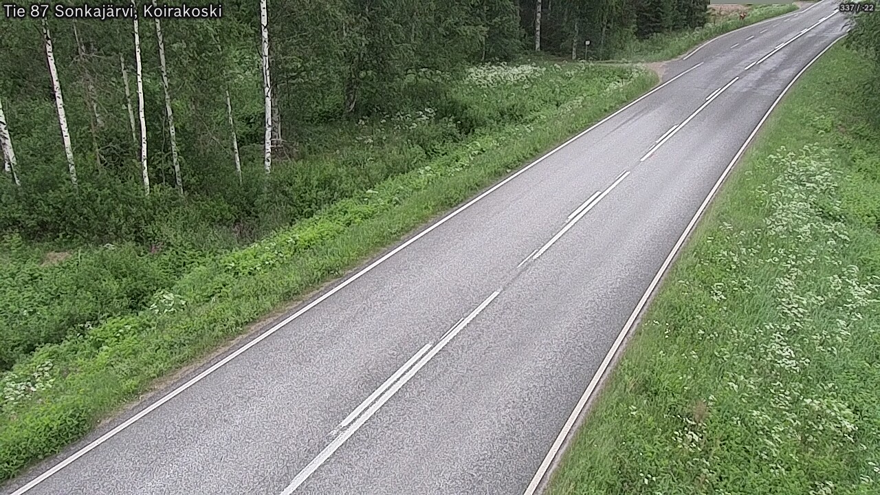 Weather Camera Image Road 87 Sonkajärvi, Koirakoski, Sonkajärvi, Pohjois-Savo