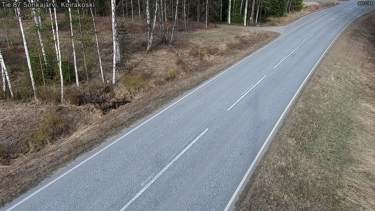 Weather Camera Image Road 87 Sonkajärvi, Koirakoski, Sonkajärvi, Pohjois-Savo