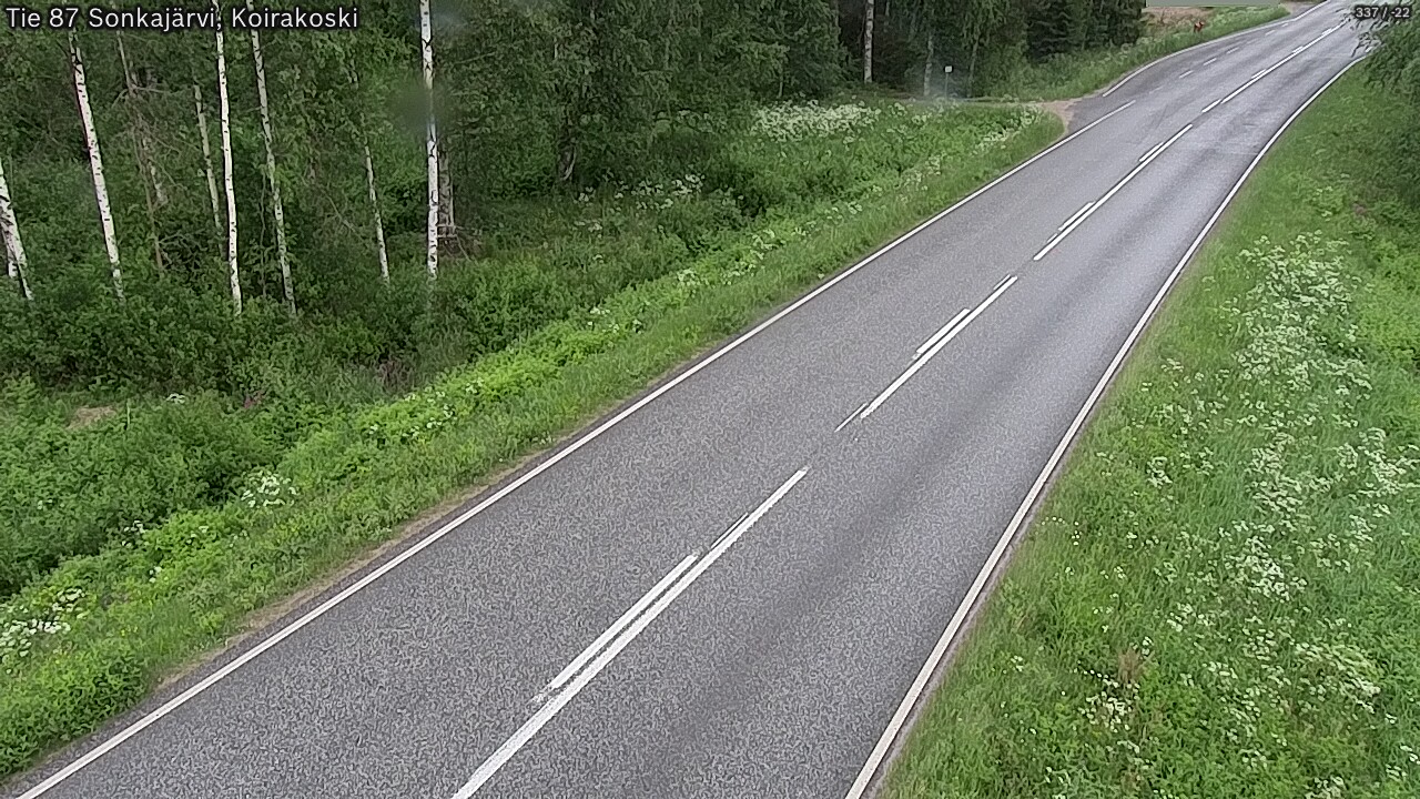 Weather Camera Image Road 87 Sonkajärvi, Koirakoski, Sonkajärvi, Pohjois-Savo