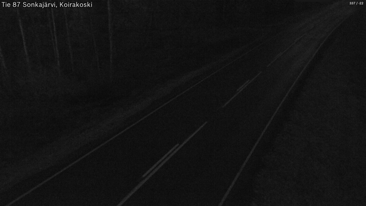 Weather Camera Image Väg 87 Sonkajärvi, Koirakosk, Sonkajärvi, Pohjois-Savo