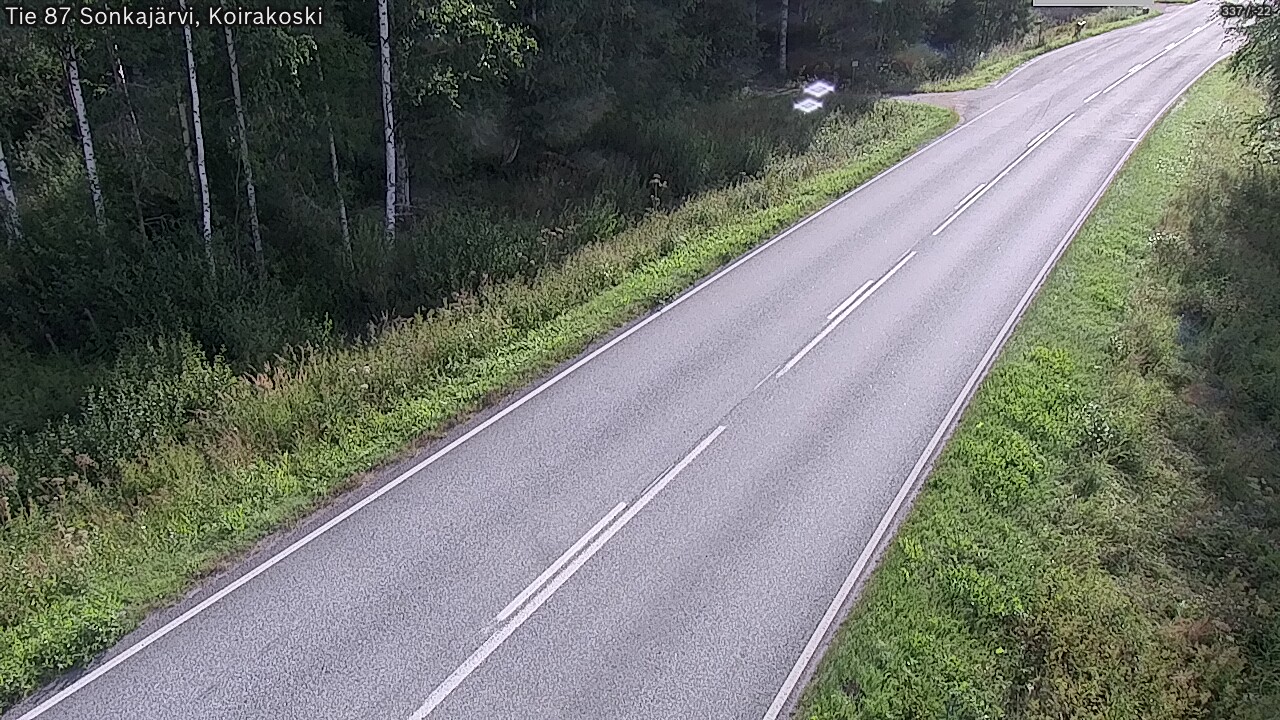 Weather Camera Image Väg 87 Sonkajärvi, Koirakosk, Sonkajärvi, Pohjois-Savo