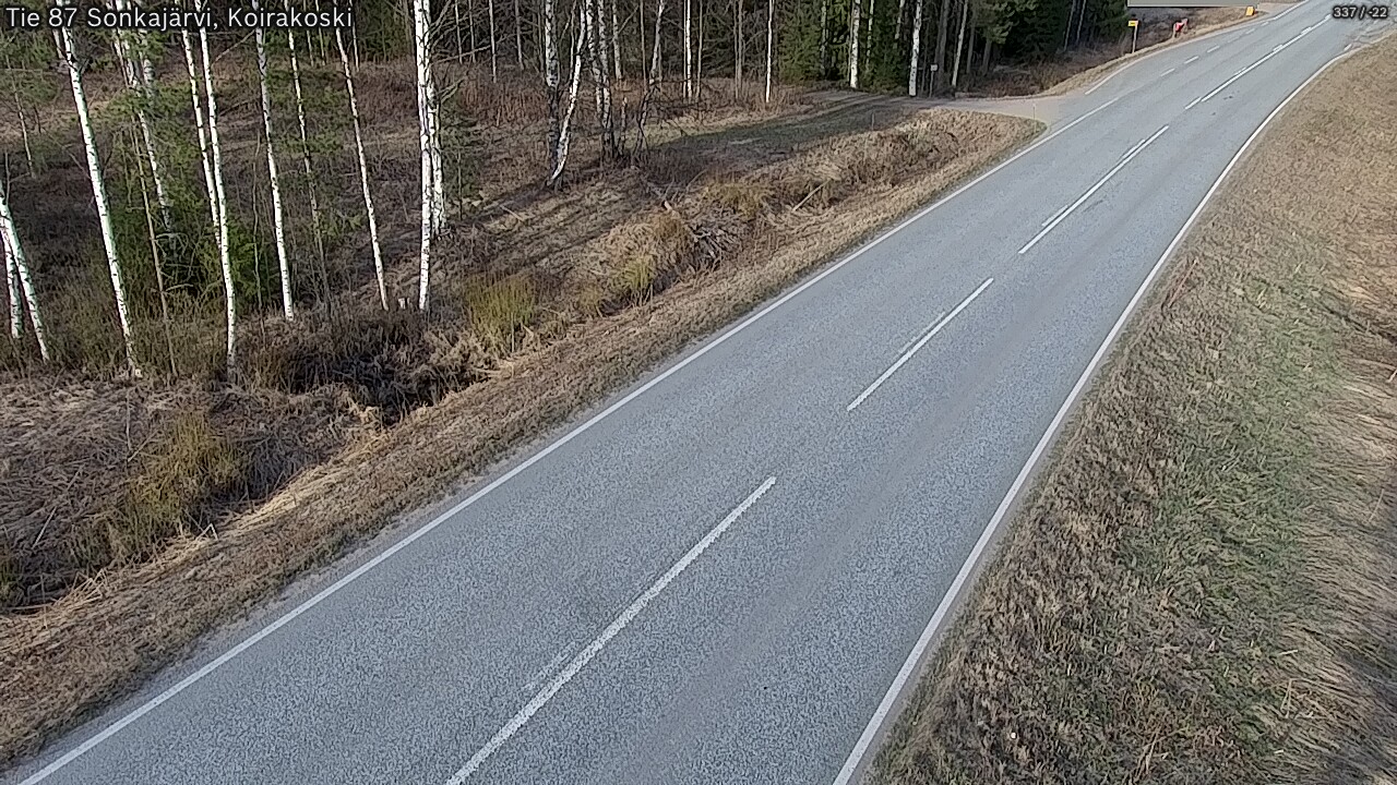 Weather Camera Image Road 87 Sonkajärvi, Koirakoski, Sonkajärvi, Pohjois-Savo