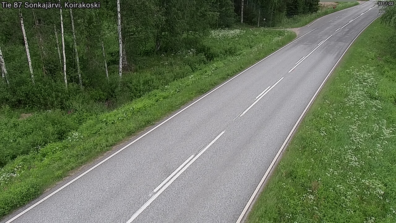 Weather Camera Image Road 87 Sonkajärvi, Koirakoski, Sonkajärvi, Pohjois-Savo