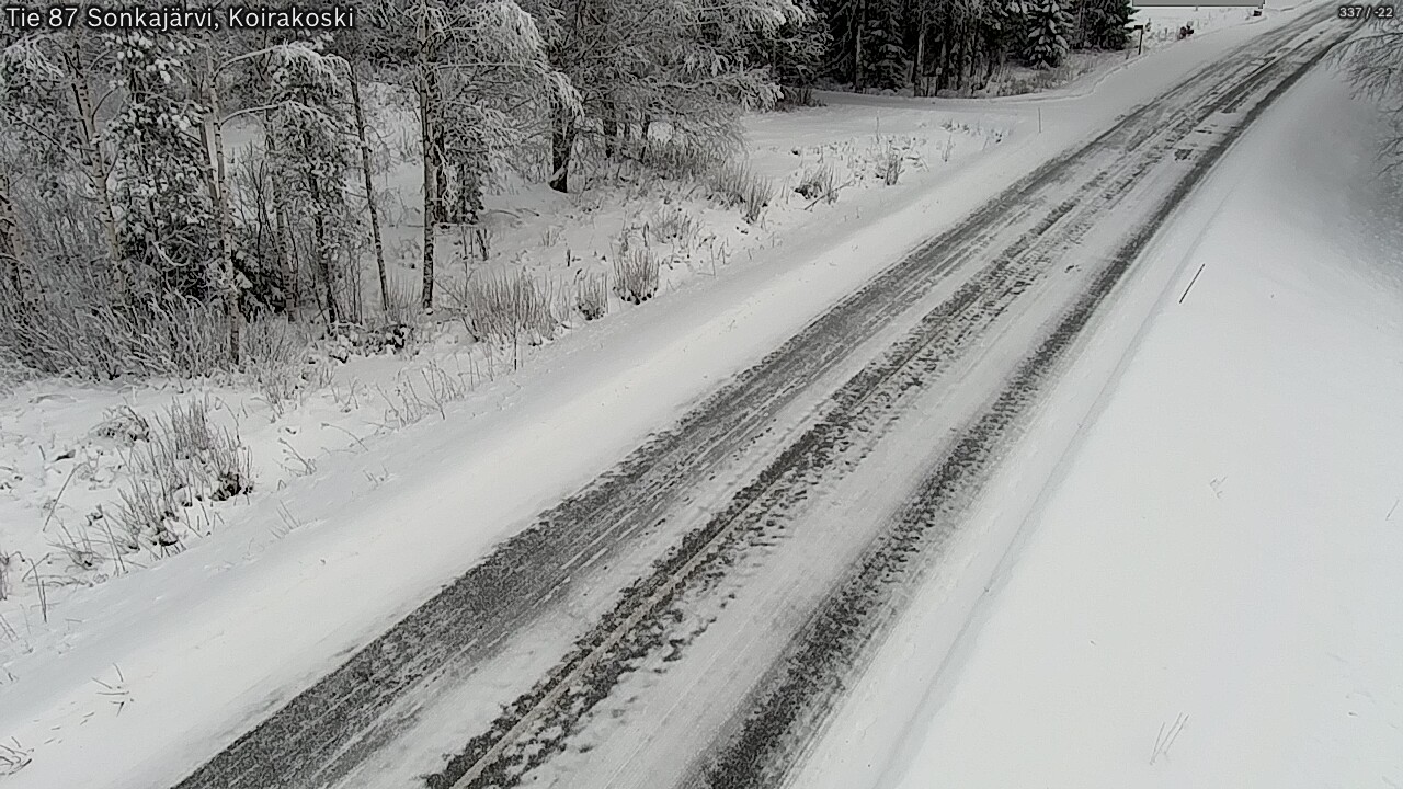Weather Camera Image Väg 87 Sonkajärvi, Koirakosk, Sonkajärvi, Pohjois-Savo