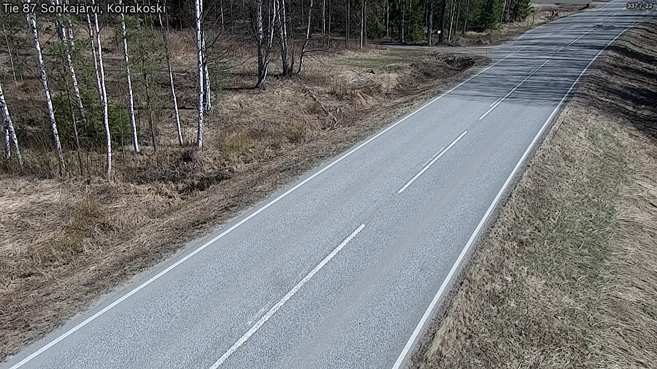 Weather Camera Image Road 87 Sonkajärvi, Koirakoski, Sonkajärvi, Pohjois-Savo