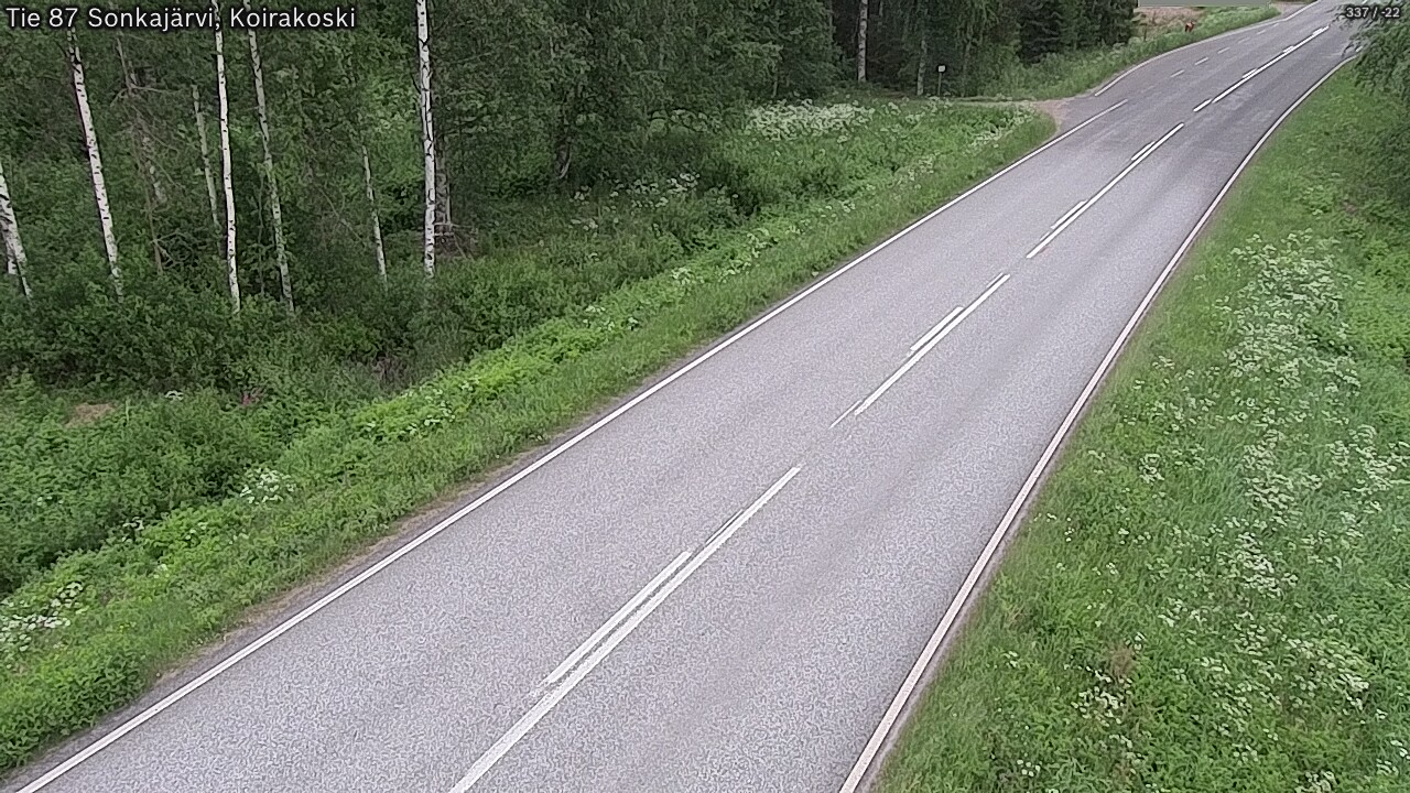 Weather Camera Image Road 87 Sonkajärvi, Koirakoski, Sonkajärvi, Pohjois-Savo