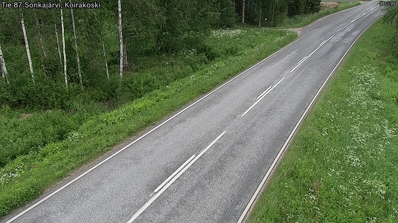 Weather Camera Image Road 87 Sonkajärvi, Koirakoski, Sonkajärvi, Pohjois-Savo
